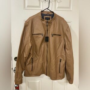 NWT Men’s Leather Bomber Jacket